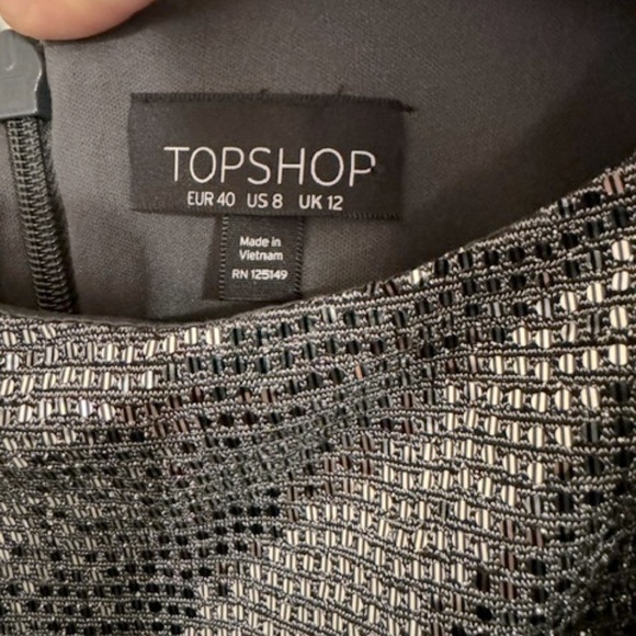 Topshop Drape Sequin Mini Dress - Picture 4 of 9